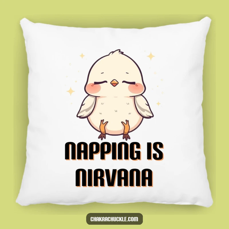 Funny Sparrow Zen Pillow: Cozy Meditation Bird Cushion for Humorous Comfort