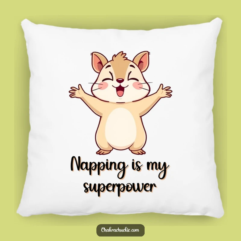 Funny Squirrel Comfort Pillow: Huggable Humor for Your Deepest Sighs