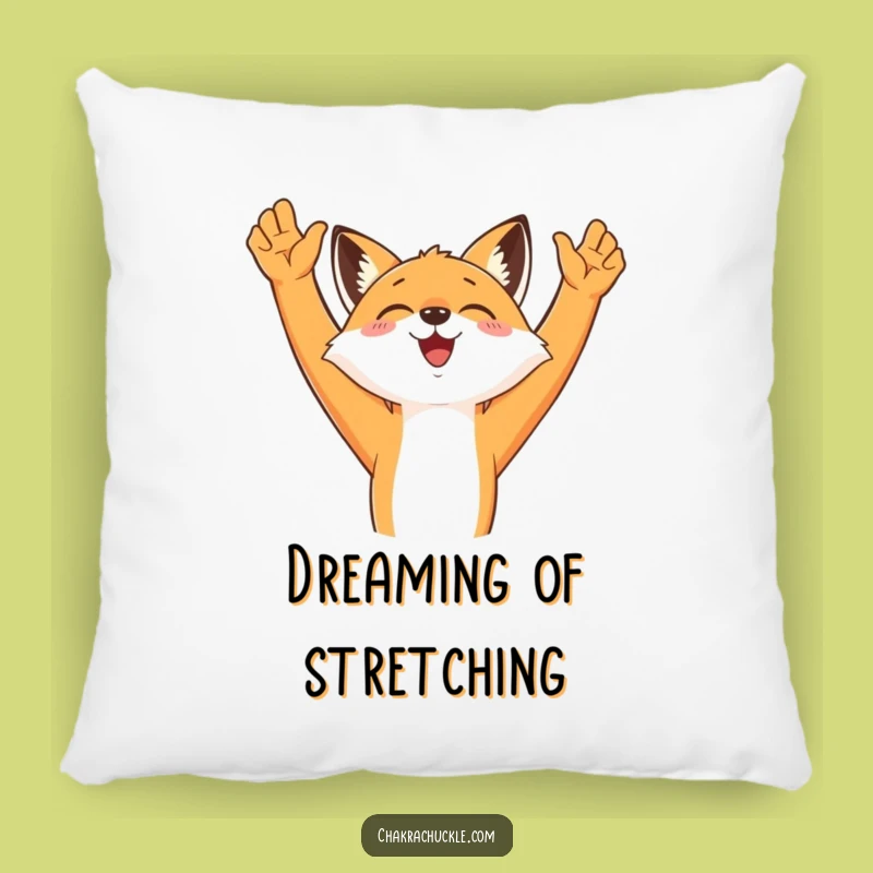 Funny Stretching Fox Pillow - Cozy Comfort with a Smile, Perfect Accent Gift!
