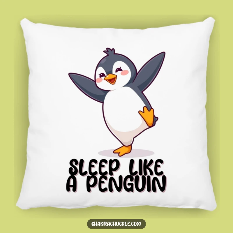 Funny Yoga Penguin Pillow: Bouncy Bird Cushion, Comfy Gift