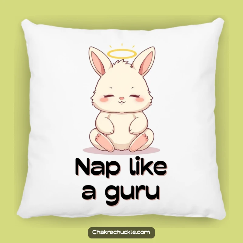 Funny Yoga Bunny Pillow - Soft Comfort for Peaceful Slumbers