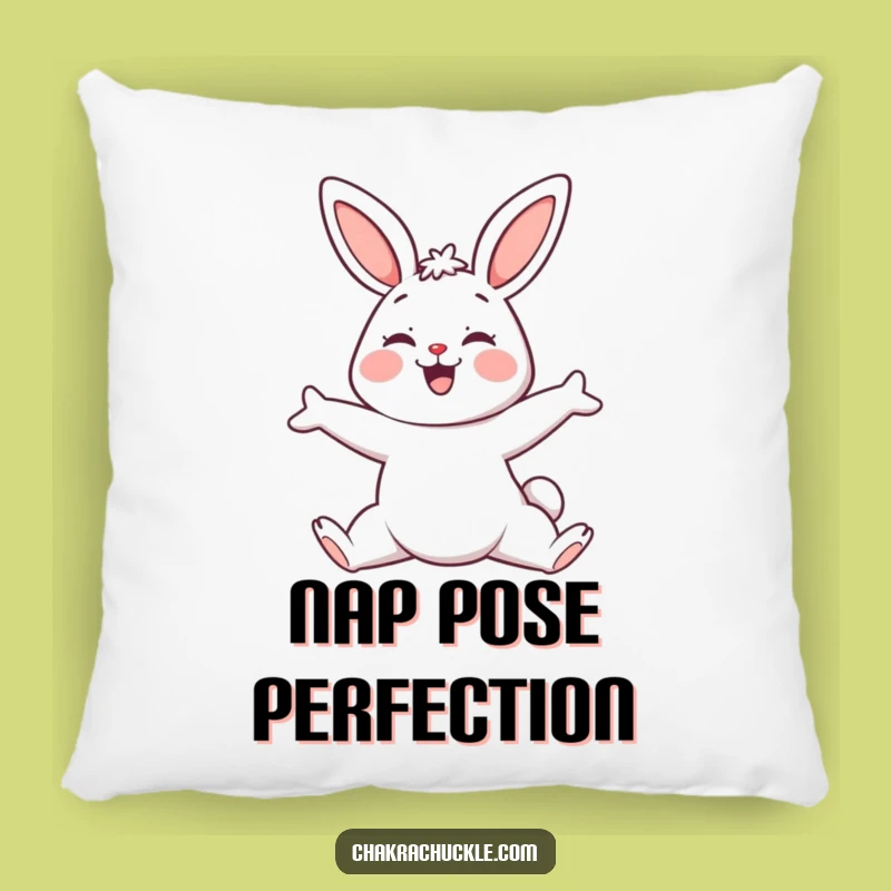 Funny Cozy Yoga Bunny Pillow, a Cute and Relaxing Comfort Gift