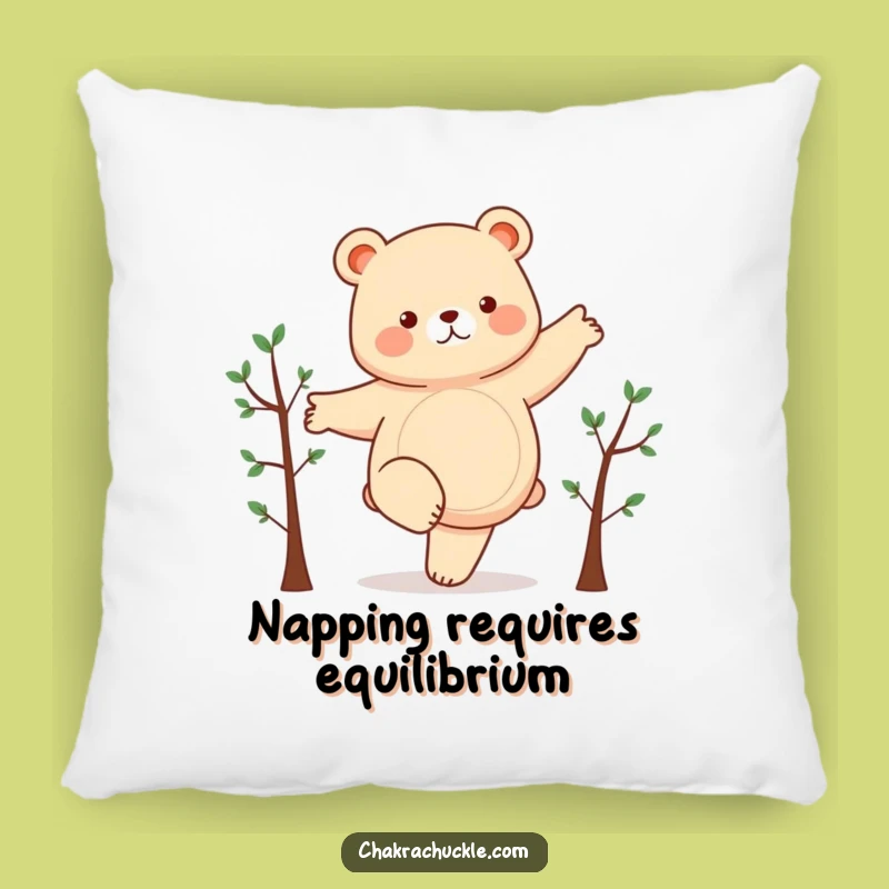 Funny Chubby Bear Yoga Pillow - Comfy and Hilarious Decor for Couch Cuddles