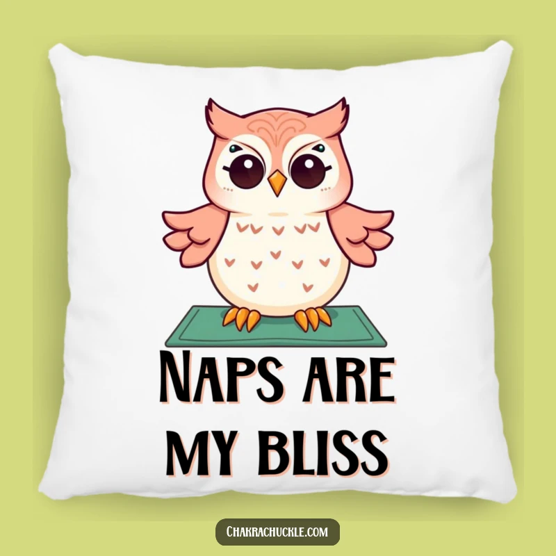 Funny Giggling Owl Pillow: Comfy Meditation Decor for a Cheerful Home