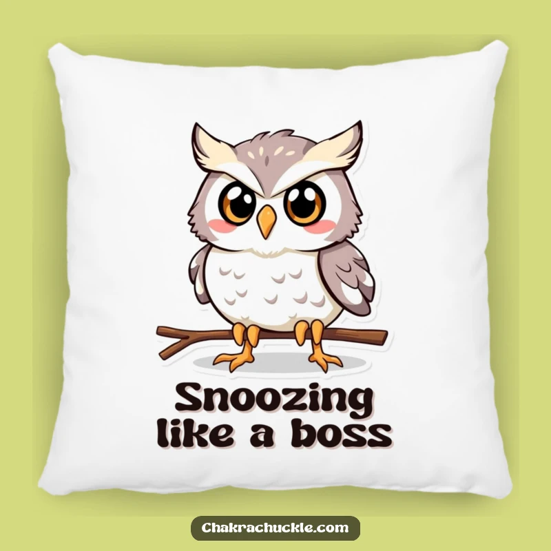 Funny Owl Plank Pillow: Determined Fitness Bird Cushion for Cozy Support