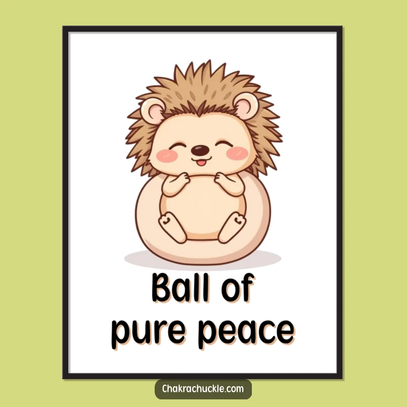 Funny Hedgehog Digital Art: Printable Zen for Your Walls