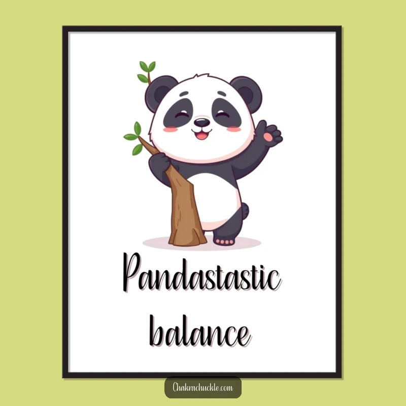 Funny Panda Yoga Digital Art - Hilarious Printable Decor for a Playful Space