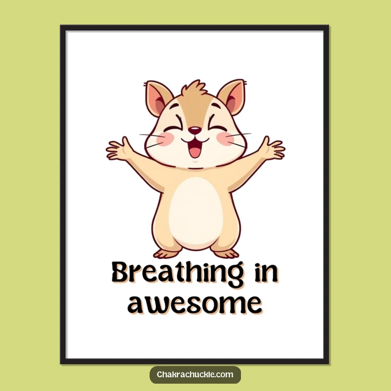 Funny Squirrel Digital Art: Printable Humor for Your Deep Breath Moments