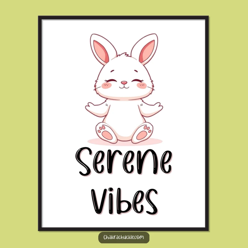 Funny Yoga Bunny Digital Art: Serene Character Download for Instant Peace