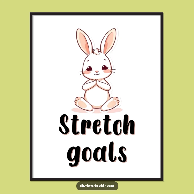 Funny Yoga Bunny Digital Art: Instant Zen for Your Walls, a Hilarious Gift