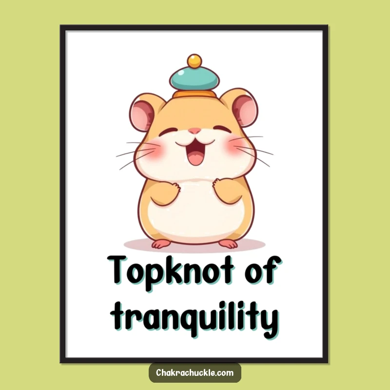Funny Hamster Digital Art: Printable Balance for Your Walls