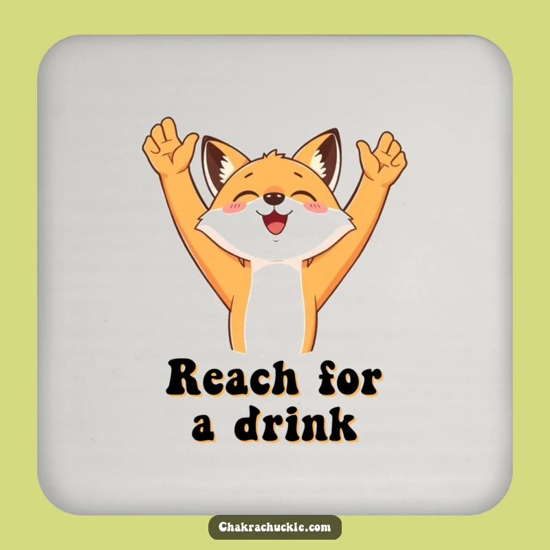 Funny Fox Yoga Coaster - Protect Surfaces with Smiles, Great Gift!