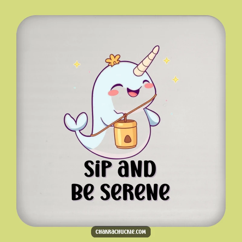 Funny Narwhal Coaster - Joyful Chime Blower to Protect Surfaces