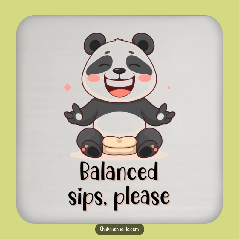 Funny Panda Juggling Coaster - Protect Surfaces with Humor