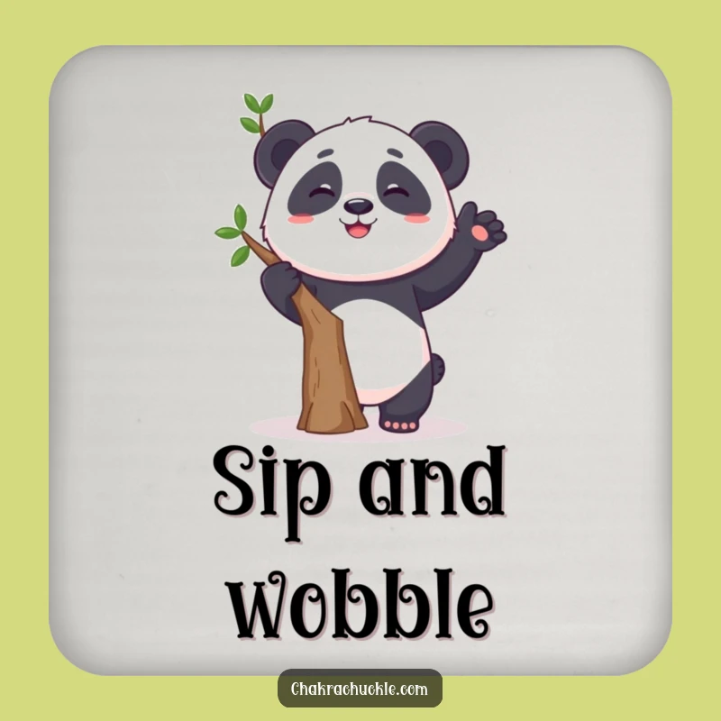 Funny Panda Yoga Coaster - Hilarious Protection for Your Surfaces