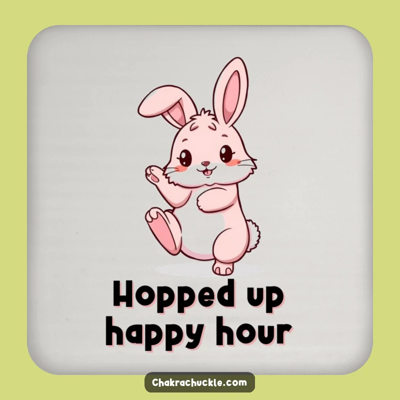 Funny Yoga Bunny Coaster - Protect Surfaces with Flexible Charm