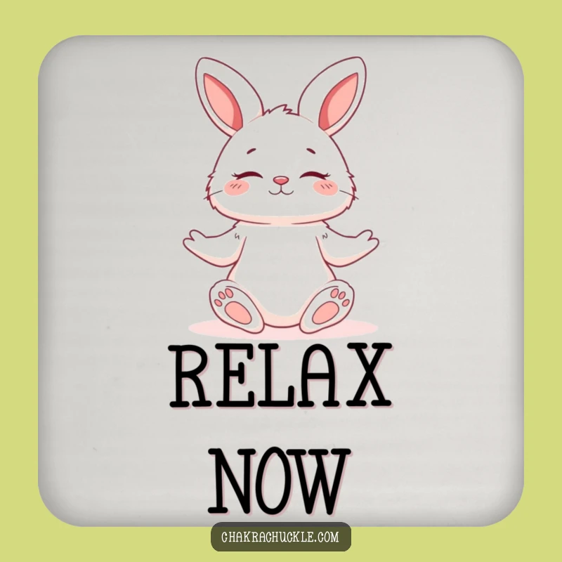 Funny Yoga Bunny Coaster: Serene Character Protector for Peaceful Tables