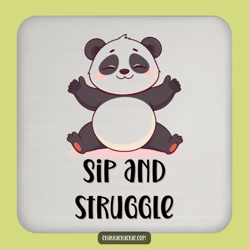 Funny Panda Yoga Coaster: Wobbly Yogi for Humorous Surface Protection