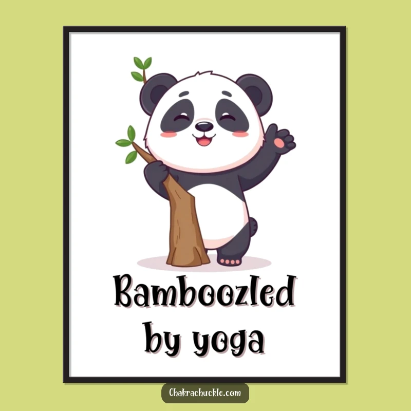 Funny Panda Yoga Poster - Hilarious Wall Art for a Peaceful and Playful Space