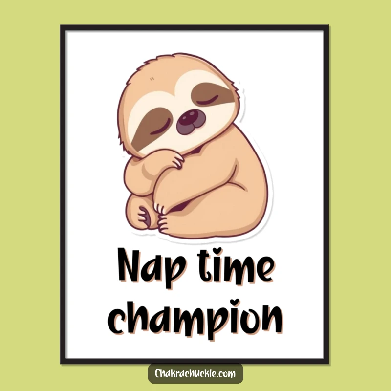 Funny Sloth Yoga Poster - Relaxing Pose for Zen Decor, Ideal Gift!