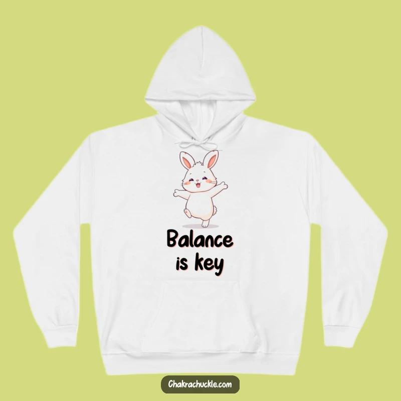 Funny Rabbit Balance Hoodie: Cozy Animal Acrobat for a Hilarious Gift