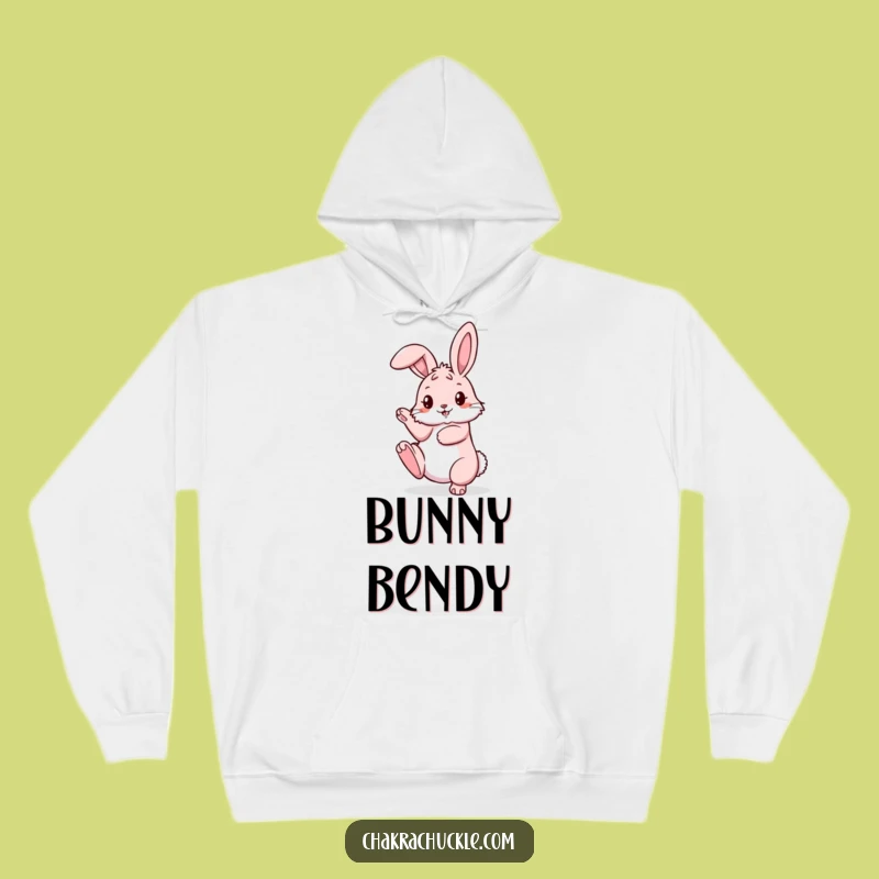 Funny Yoga Bunny Hoodie - Cozy & Comical Pose for Relaxed Fun