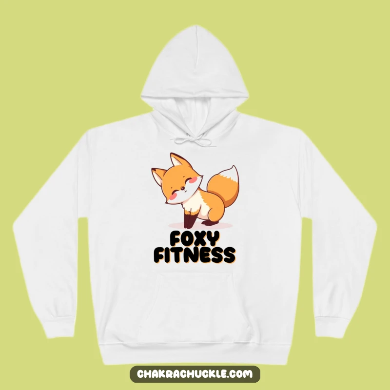 Cozy Funny Yoga Fox Hoodie - Warmth and Whimsical Fitness Fun