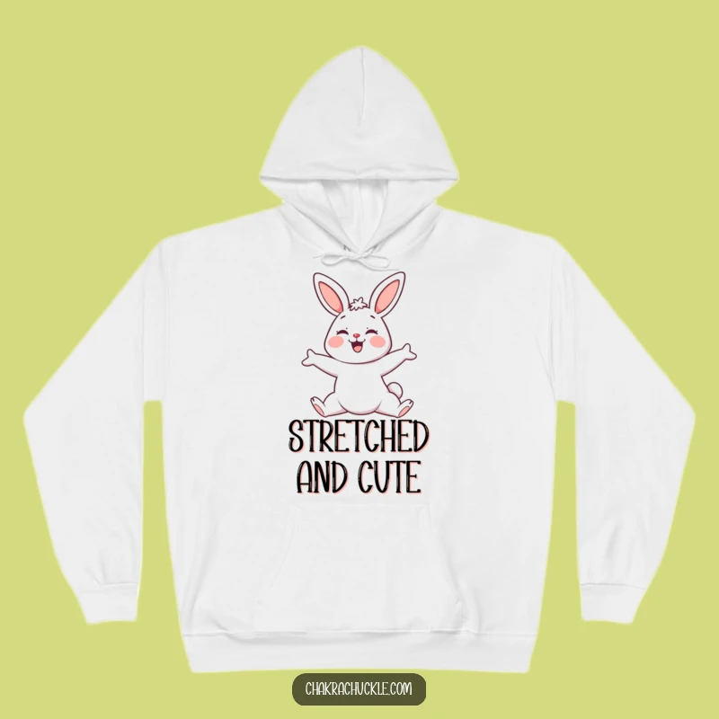 Funny Cozy Yoga Bunny Hoodie, a Warm and Relaxing Gift