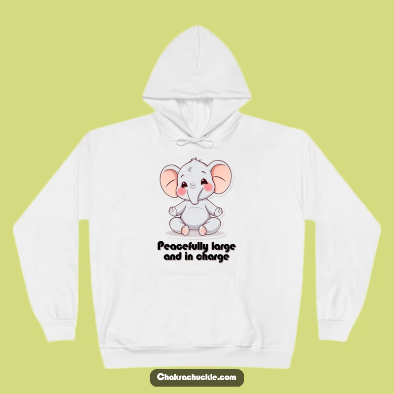 Funny Elephant Hoodie: Joyful Meditator - Cozy & Calm Gift!