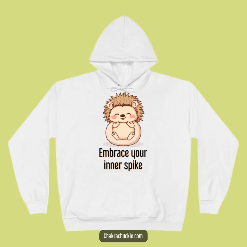 Funny Hedgehog Cozy Hoodie: Your Ball of Comfort for Meditative Moments