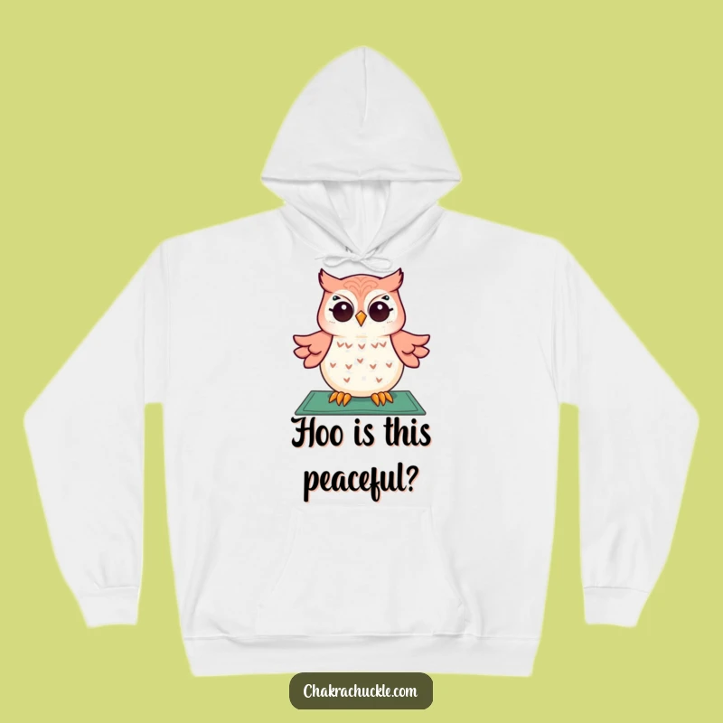 Funny Giggling Owl Hoodie: Cozy Meditation Wear for Ultimate Relaxation