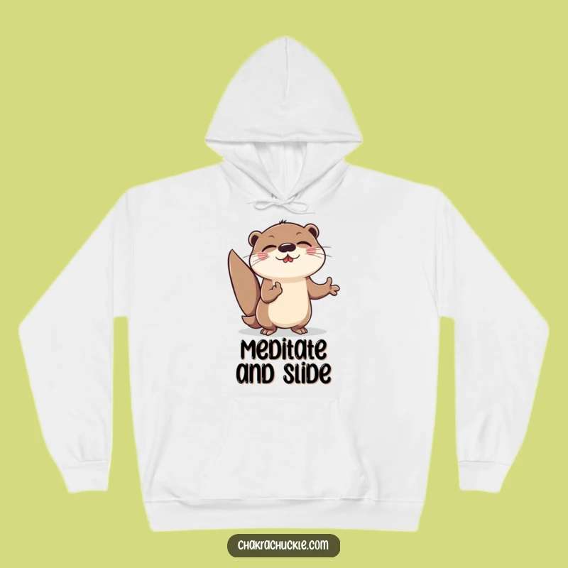 Funny Otter Meditation Hoodie: Cozy Energetic Yogi for a Hilarious Gift