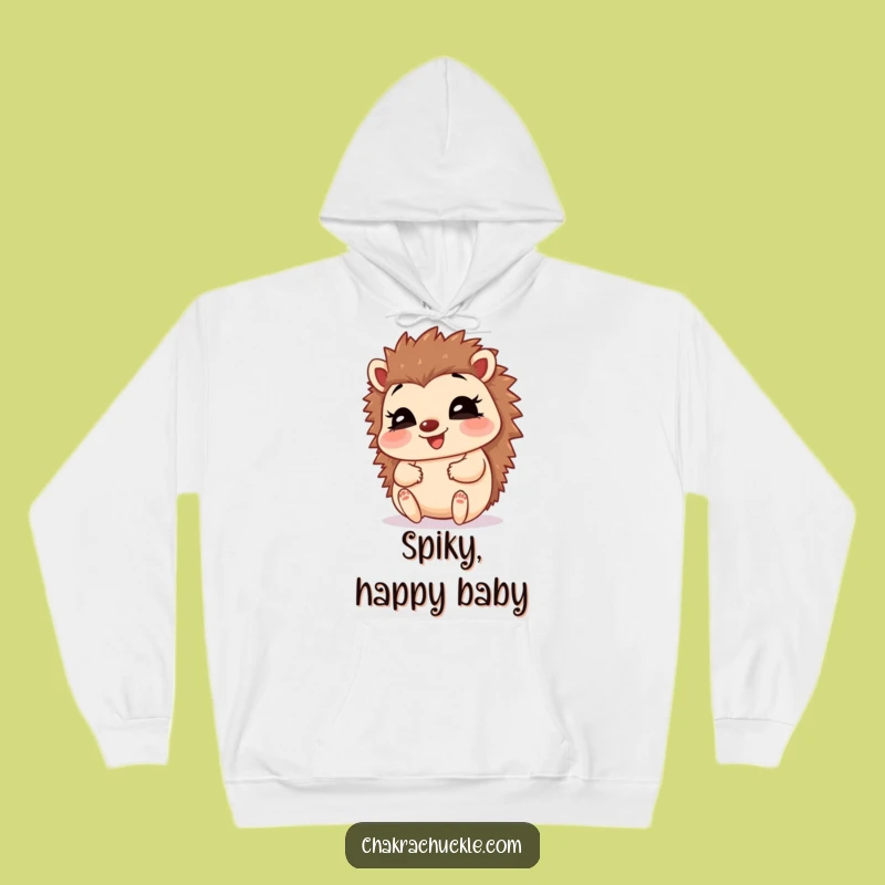 Funny Hedgehog Baby Pose Hoodie: Giggling Comfort for Humorous Souls