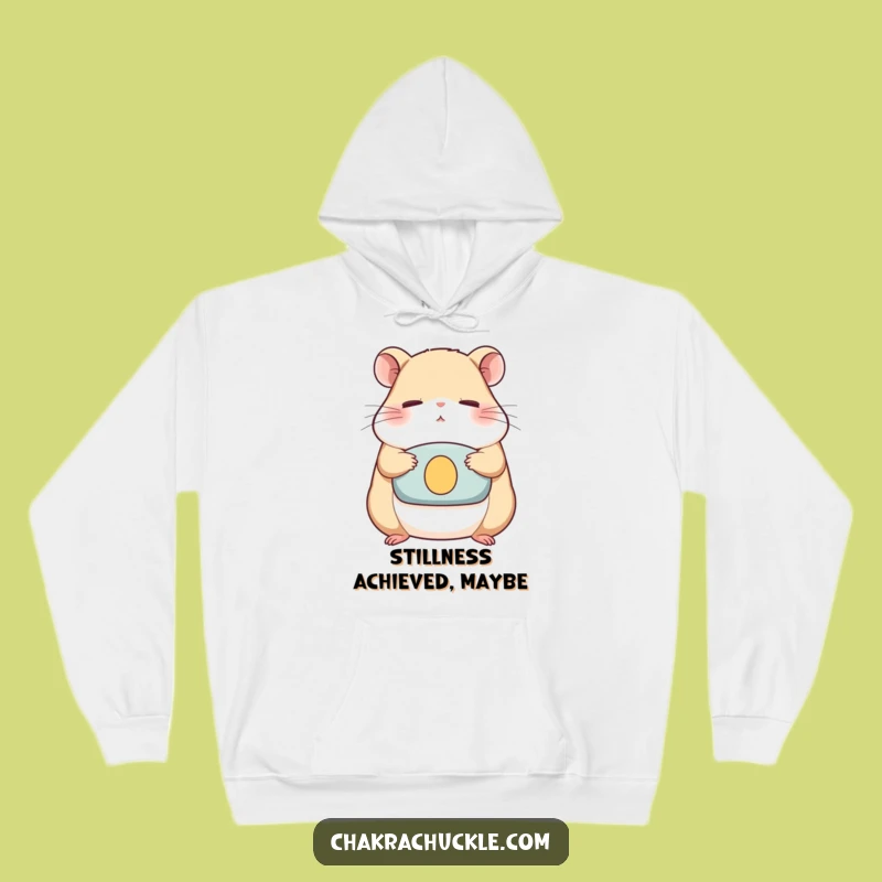 Funny Hamster Zen Hoodie - Cozy Meditation Gift for Stress Relief and Laughter