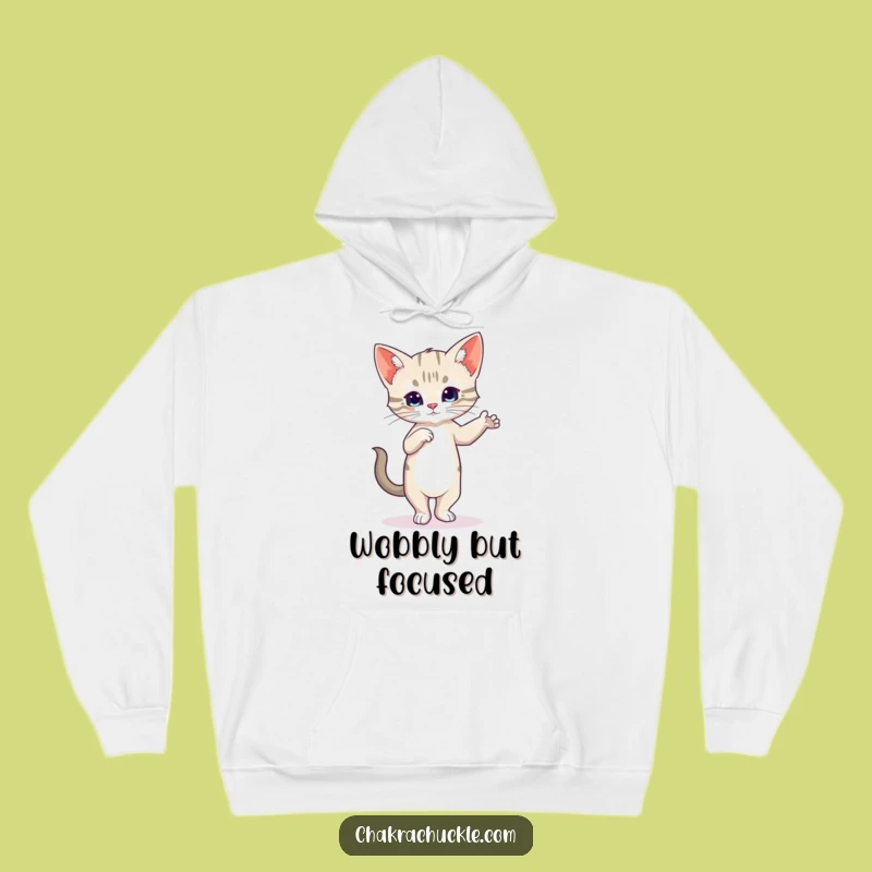 Cozy Funny Kitten Yoga Hoodie - Warmth and Wobbles With This Hilarious Gift