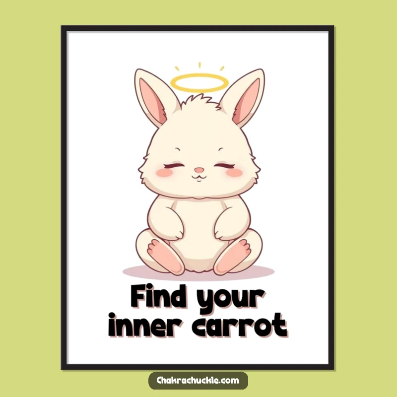 Free Printable Wall Art: Meditating Bunny - Zen Decor Download!
