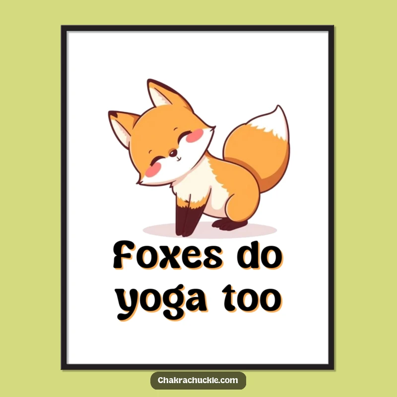 Free Printable Wall Art: Fox Downward Dog - Active Decor!
