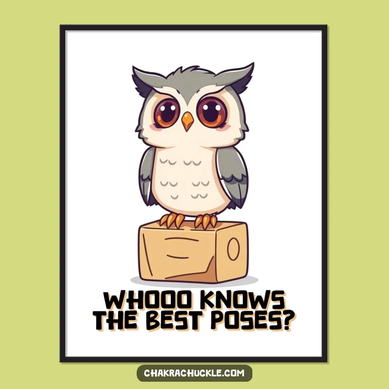 Free Printable Owl Yoga Art - Curious Animal Downloadable Decor