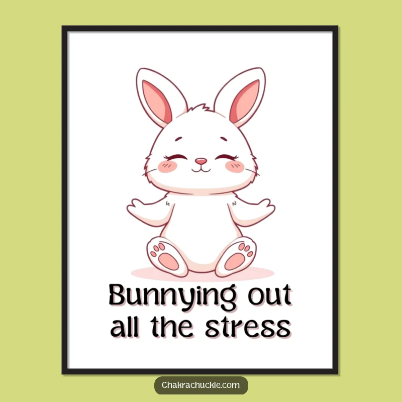 Free Printable Wall Art: Serene Bunny Yoga Funny Downloadable Decor for Peace