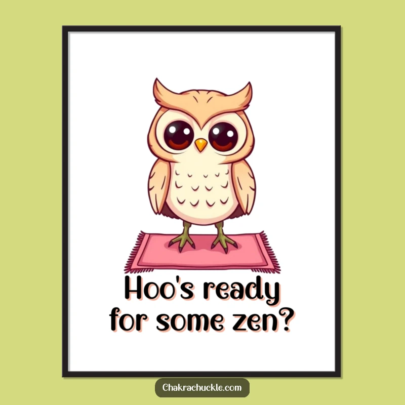 Free Printable Wall Art: Wise Owl Yoga - Quirky Downloadable Decor