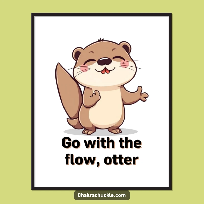 Free Printable Otter Meditation Art: Energetic, Funny Downloadable Wall Decor