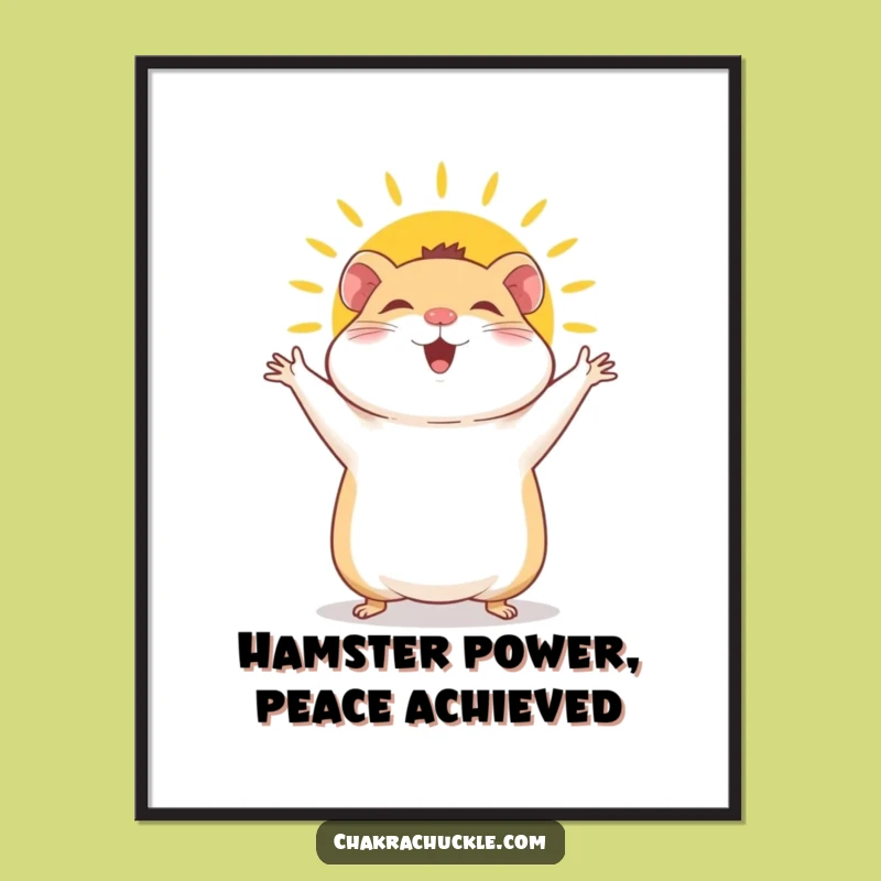 Free Printable Hamster Yoga Wall Art - Funny Animal Downloadable Decor