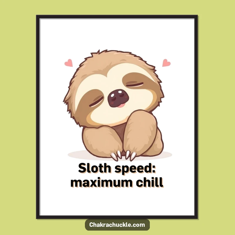Funny Free Printable Wall Art: Sloth's Relaxation Station - Hilarious Downloadable Decor