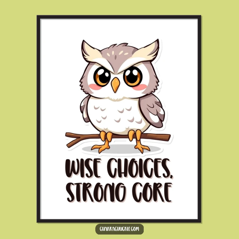 Free Printable Wall Art: Determined Owl Plank Funny Downloadable Art