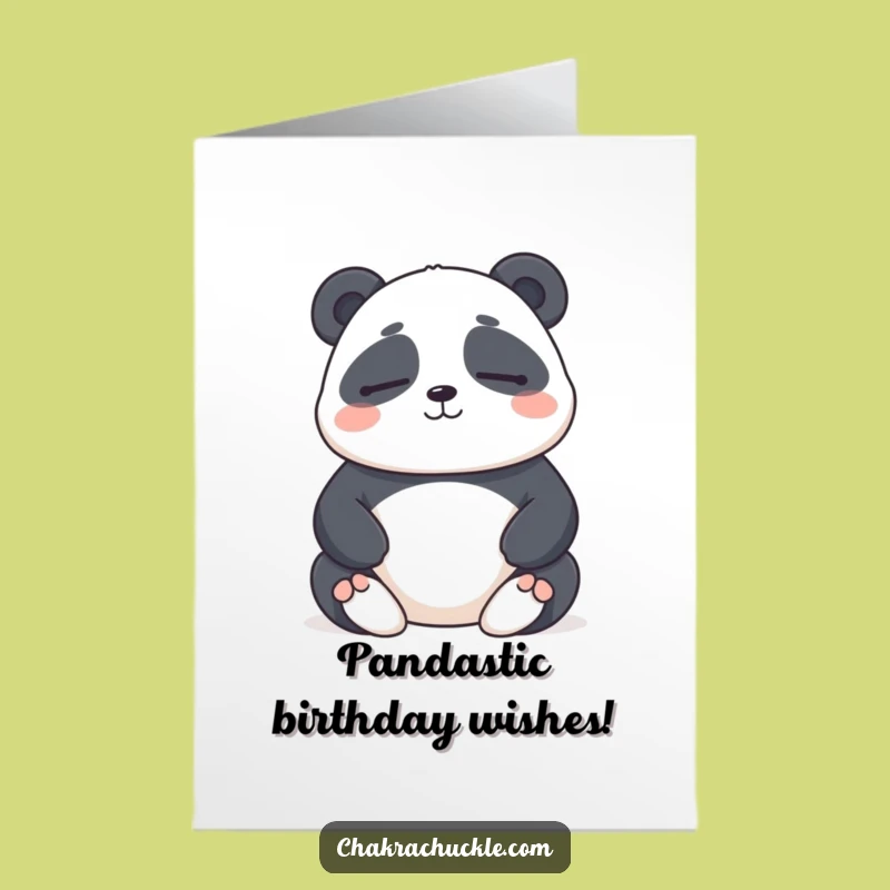 Free Printable Birthday Card: Meditating Panda for a Peaceful Downloadable Gift