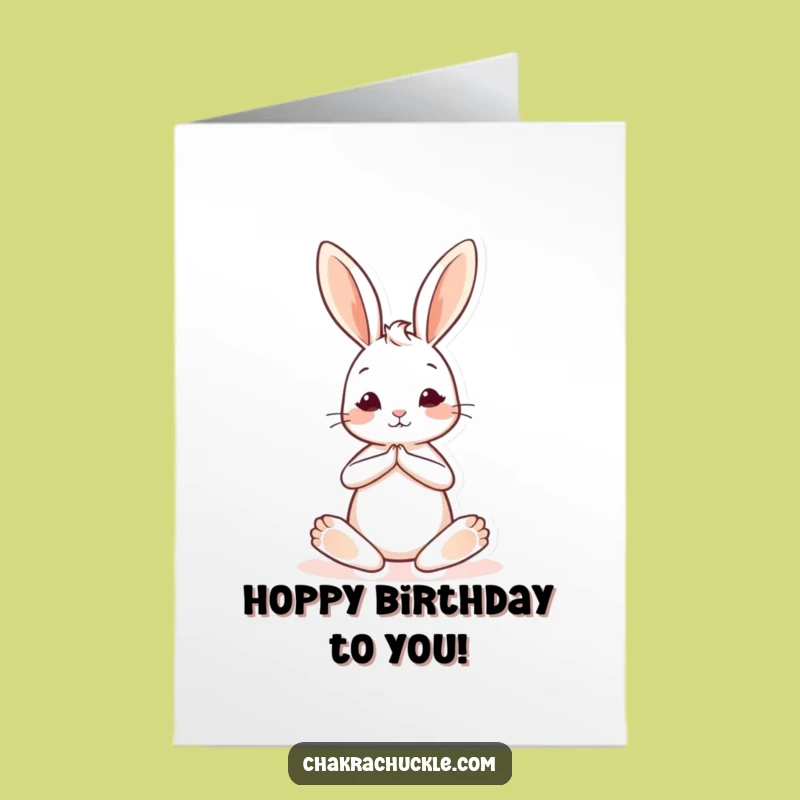 Free Printable Birthday Card: Yoga Bunny Pose for a Zen Downloadable Gift