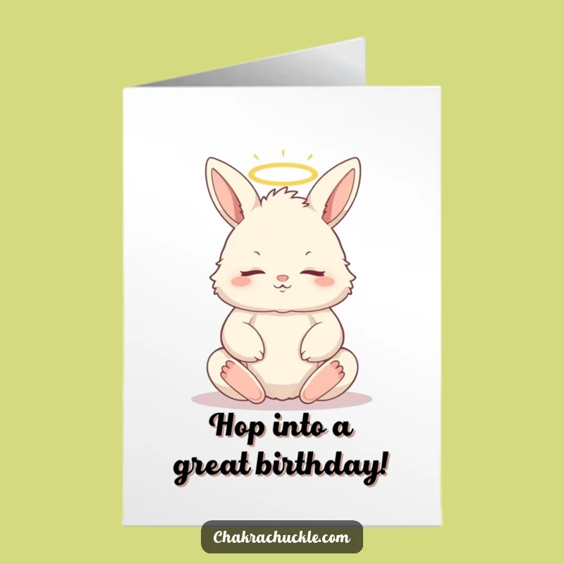 Free Printable Birthday Card: Zen Bunny - Peaceful Celebration Download!