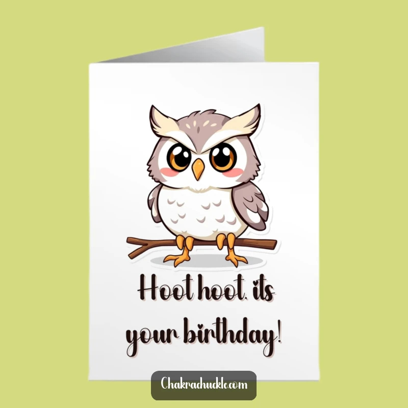 Free Printable Birthday Card: Determined Owl Plank Funny Downloadable Gift