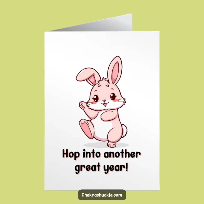Free Printable Birthday Card: Yoga Bunny Twist, Funny Downloadable Surprise for Stretch Lovers