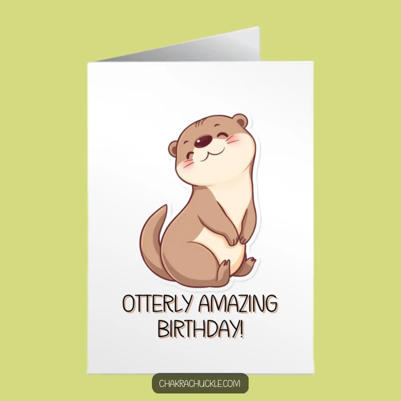 Free Printable Otter Birthday Card - Twisty Fun Downloadable Gift